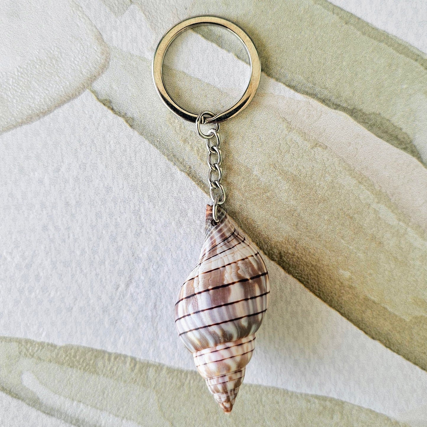 Banded Tulip Keychain- Dark