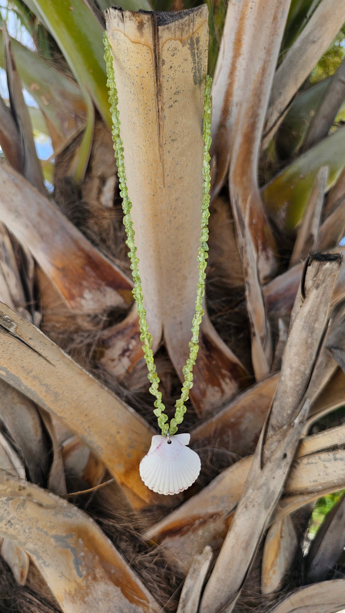Peridot Scallop Necklace