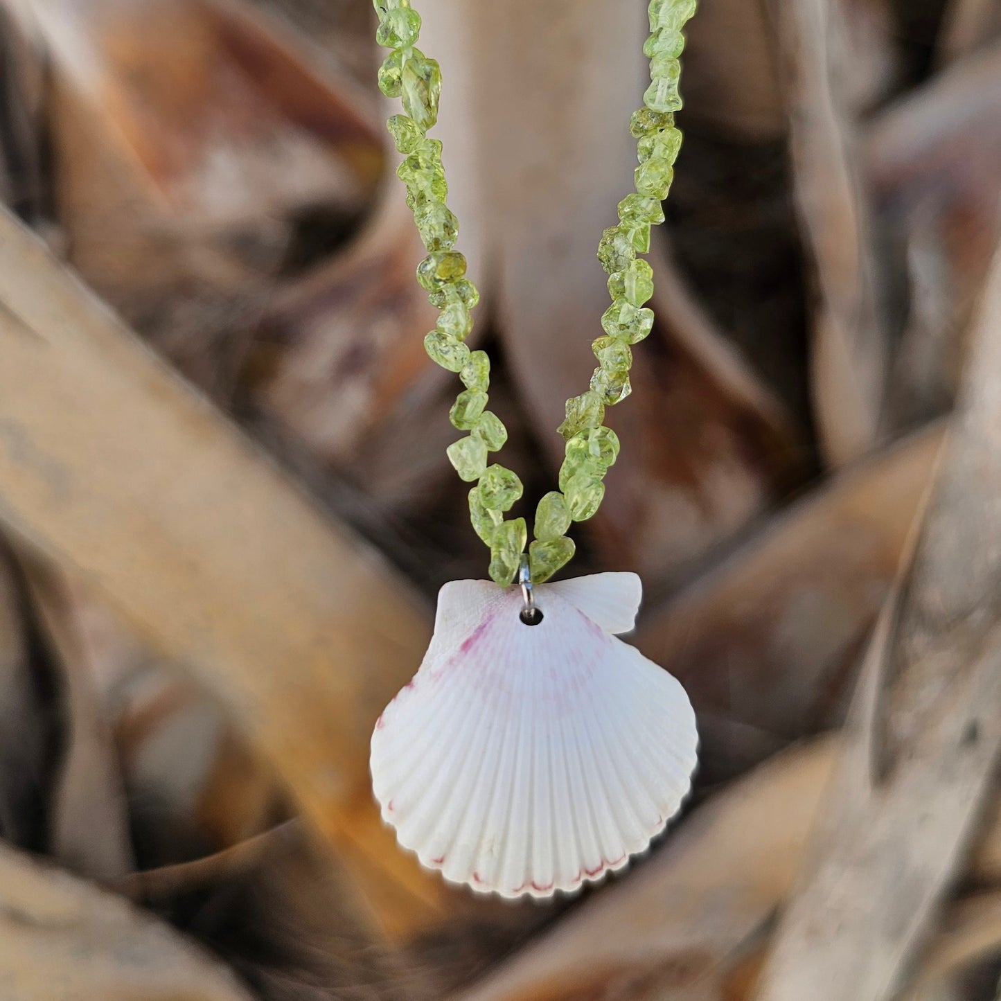 Peridot Scallop Necklace