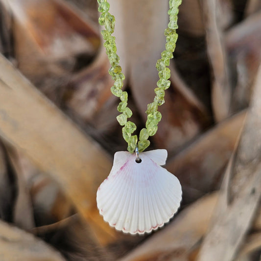 Peridot Scallop Necklace