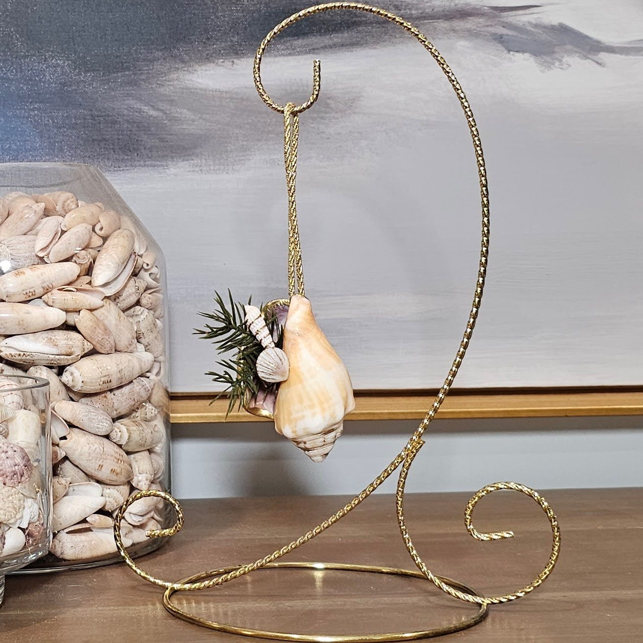 Conch Shell Ornament- Gold